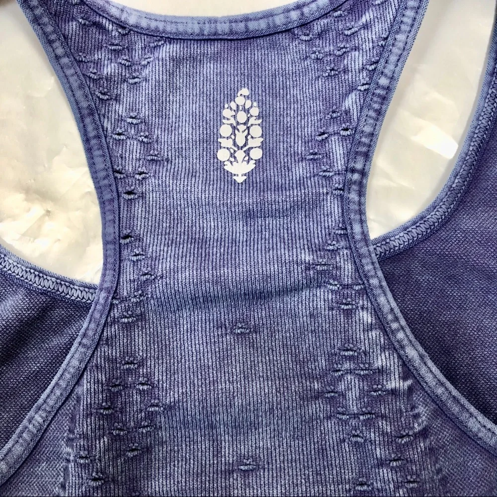 Free People Perforated Seamless Racerback Top M/L - Picture 9 of 11